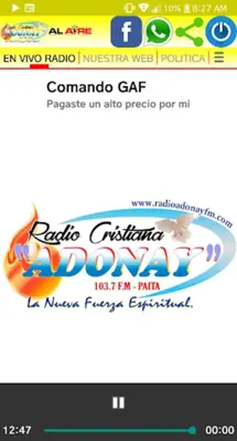 Radio Cristiana Adonay android App screenshot 1